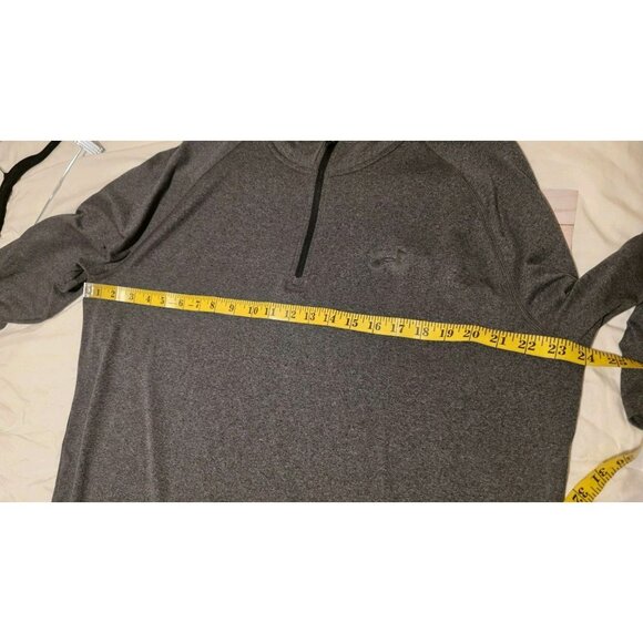 Under Armour Top Mens XL Quarter Zip Gray Pullon HeatGear Long Sleeve Activewear - Picture 3 of 7